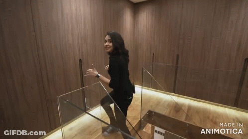 Woman Walking Down Stairs Made In Animatica GIF