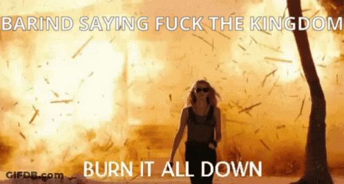 Woman Walking In Front Of Explosion Burn It All Down GIF
