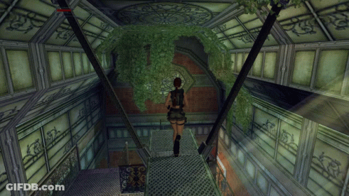 Woman Walking In Hallway With Number 1 On Ceiling GIF