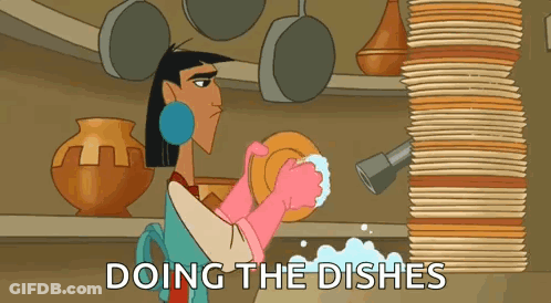 Woman Washing Dishes Doing The Dishes GIF