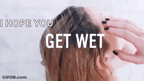 Woman Washing Hair In Shower I Hope You Get Wet GIF