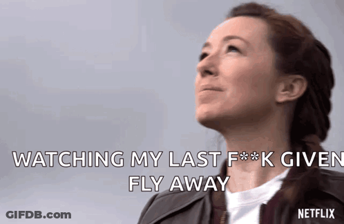Woman Watching Netflix Fly Away GIF