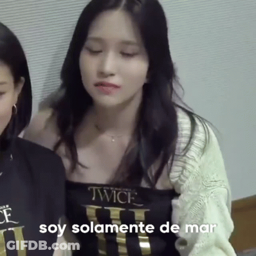 Woman Wearing Black Top With Twice GIF