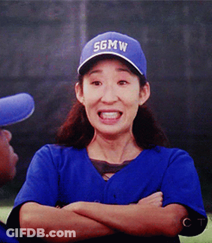 Woman Wearing Blue Sgmw Baseball Cap GIF