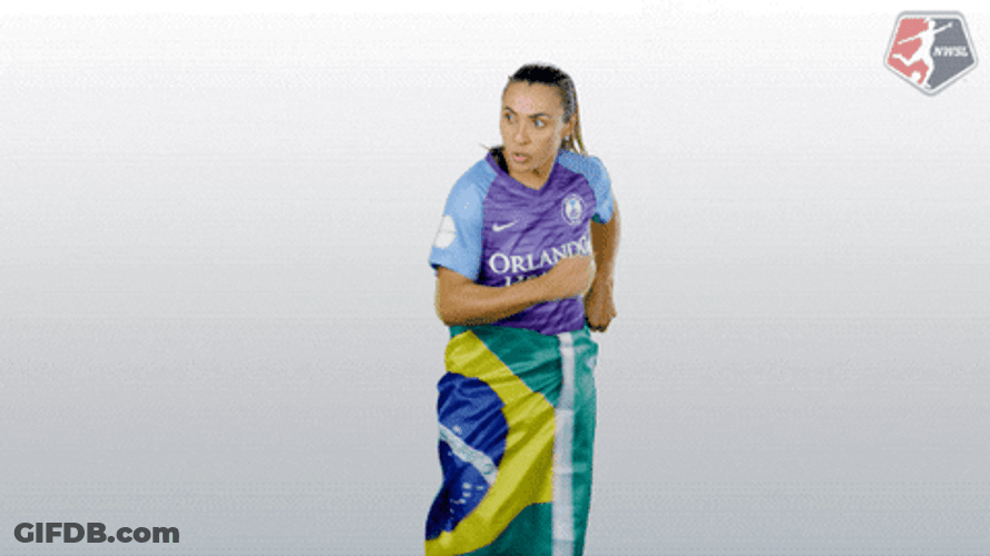 Woman Wearing Brazil Flag GIF