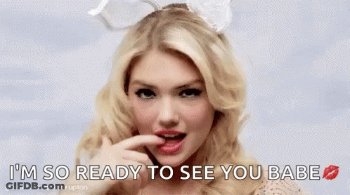 Woman Wearing Bunny Ears Ready To See You GIF