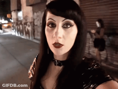 Woman Wearing Choker And Red Lipstick GIF