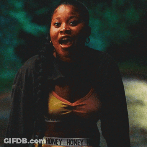 Woman Wearing Crop Top Saying Honey GIF
