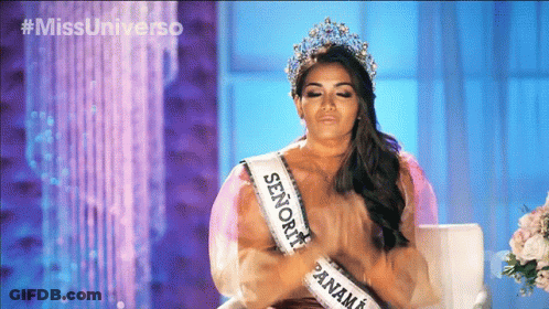 Woman Wearing Crown And Sash Saying Panama GIF