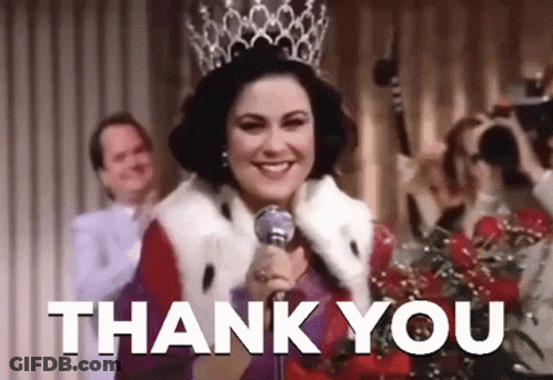 Woman Wearing Crown Holding Microphone Smiling GIF