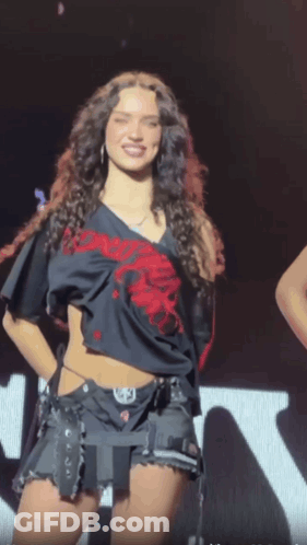 Woman Wearing Don't Tell Anyone Shirt GIF