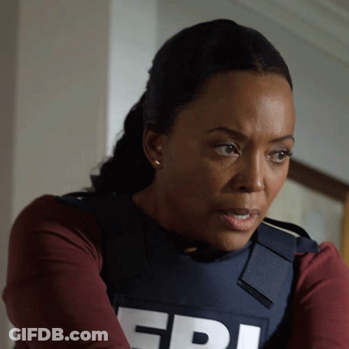 Woman Wearing FBI Vest GIF