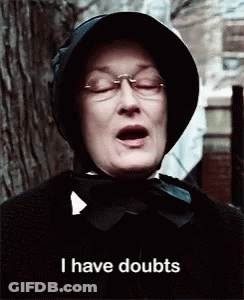 Woman Wearing Glasses And Black Hat Saying I Have Doubts GIF