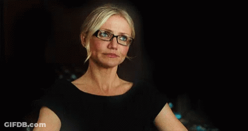 Woman Wearing Glasses And Black Shirt Talking GIF