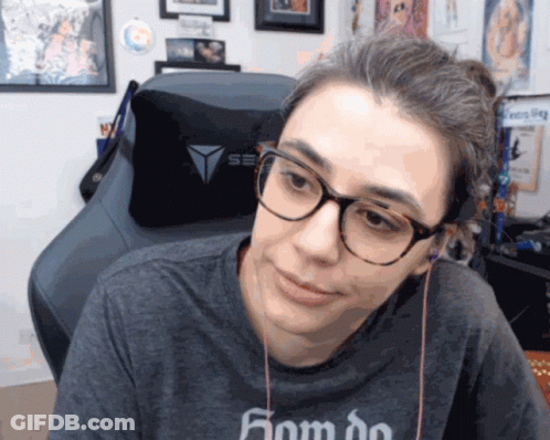 Woman Wearing Glasses And Do Shirt GIF