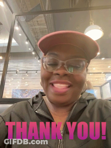 Woman Wearing Glasses And Hat Smiling Thank You GIF