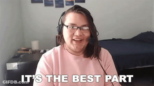 Woman Wearing Glasses And Headphones Says It's The Best Part GIF