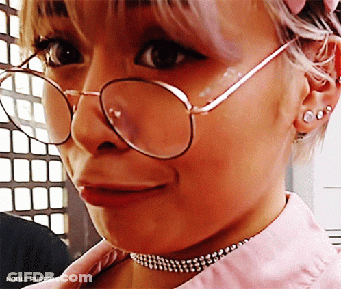 Woman Wearing Glasses Close Up GIF