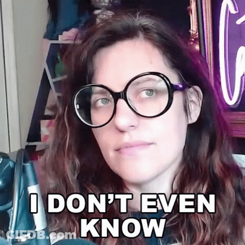 Woman Wearing Glasses Saying I Don't Know GIF