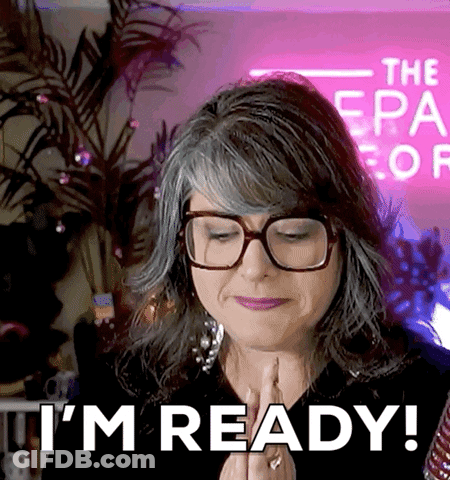 Woman Wearing Glasses Saying Im Ready GIF