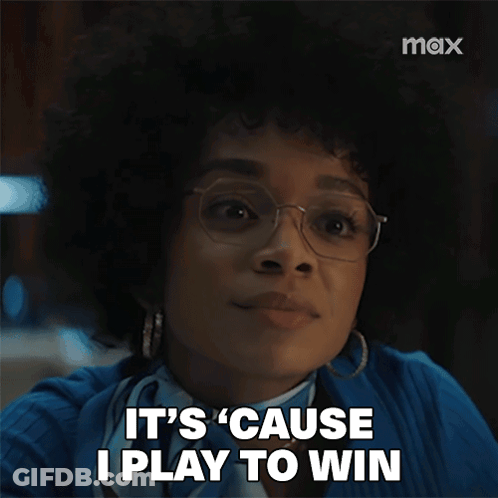 Woman Wearing Glasses Saying Play To Win GIF