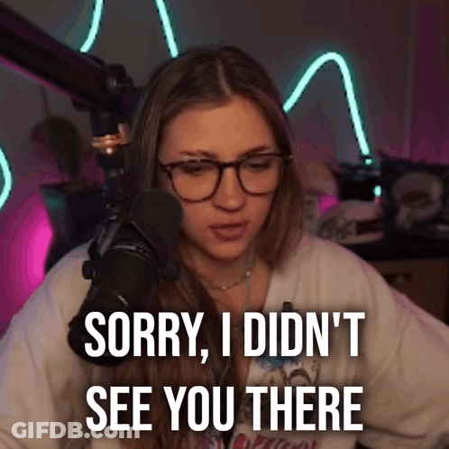 Woman Wearing Glasses Saying Sorry GIF