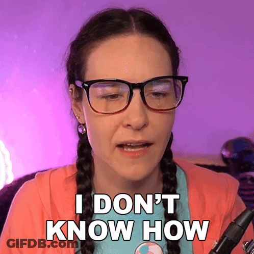 Woman Wearing Glasses Says I Don't Know How GIF