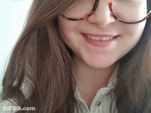 Woman Wearing Glasses Smiling GIF
