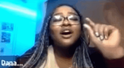 Woman Wearing Glasses Talking On Video Call GIF