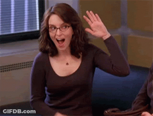 Woman Wearing Glasses Waving GIF