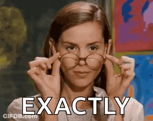 Woman Wearing Glasses With Exactly Above Her Head GIF