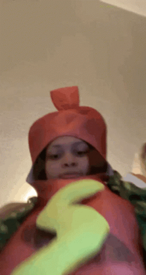 Woman Wearing Glizzy Outfit GIF