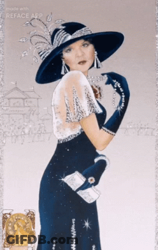 Woman Wearing Hat And Gloves GIF