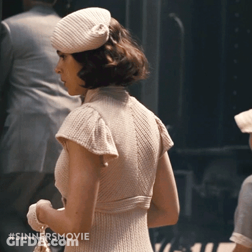Woman Wearing Hat And Gloves GIF