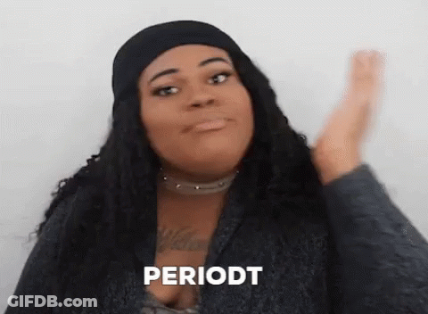 Woman Wearing Headband And Choker Saying Periodt GIF