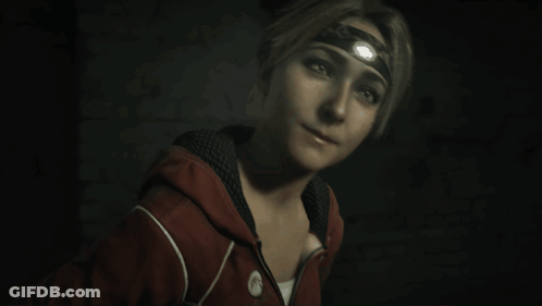 Woman Wearing Headband With Flashlight GIF