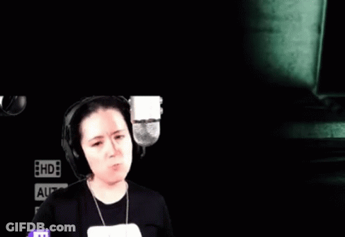 Woman Wearing Headphones And Microphone GIF
