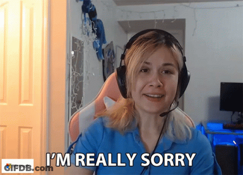 Woman Wearing Headphones And Microphone Saying Sorry GIF