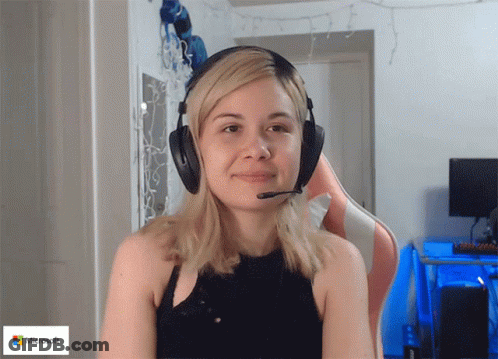 Woman Wearing Headphones And Microsoft Logo GIF
