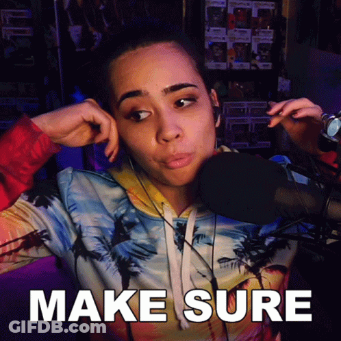 Woman Wearing Headphones Behind Microphone Make Sure GIF