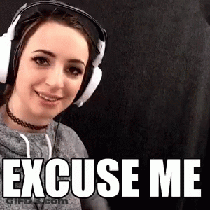 Woman Wearing Headphones Excuse Me GIF