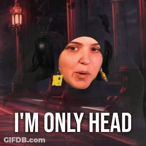 Woman Wearing Headphones I'm Only Head GIF