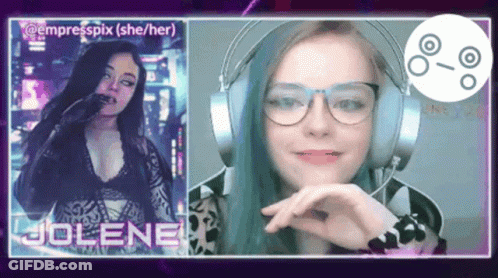 Woman Wearing Headphones Jolene GIF