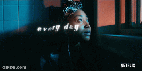 Woman Wearing Headphones Netflix Ad GIF