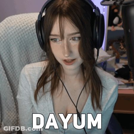 Woman Wearing Headphones Saying Dayum GIF