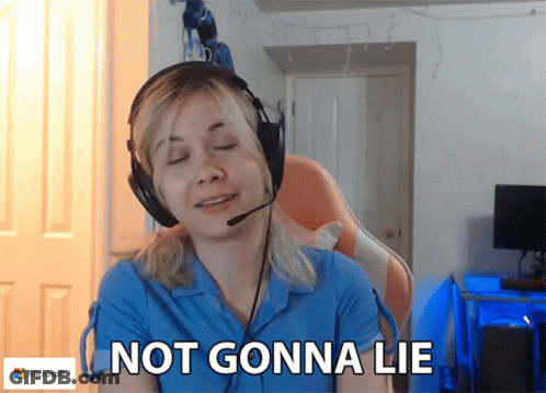 Woman Wearing Headphones Saying Not Gonna Lie GIF