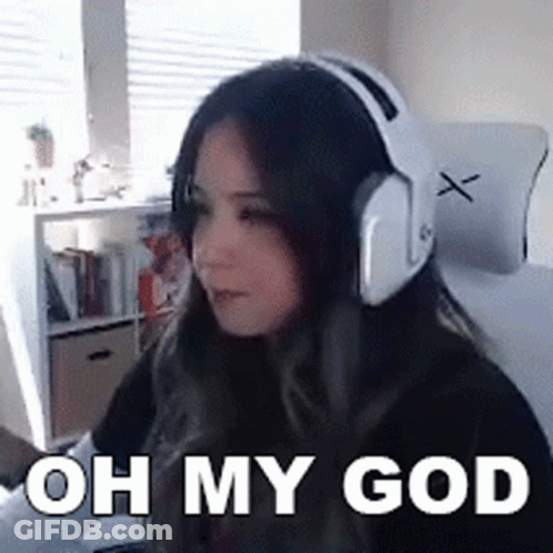 Woman Wearing Headphones Saying Oh My God GIF