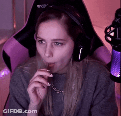 Woman Wearing Headphones Smoking Cigarette GIF