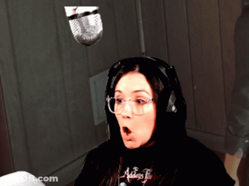 Woman Wearing Headphones Surprised GIF