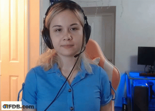 Woman Wearing Headphones With Microsoft Logo GIF